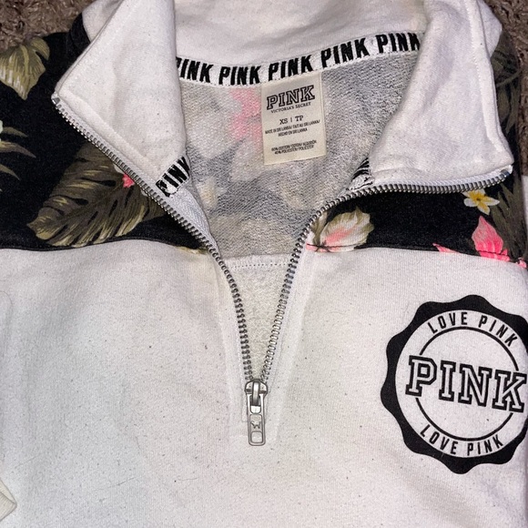 PINK long sleeve Quarter Zip Up - Picture 4 of 7